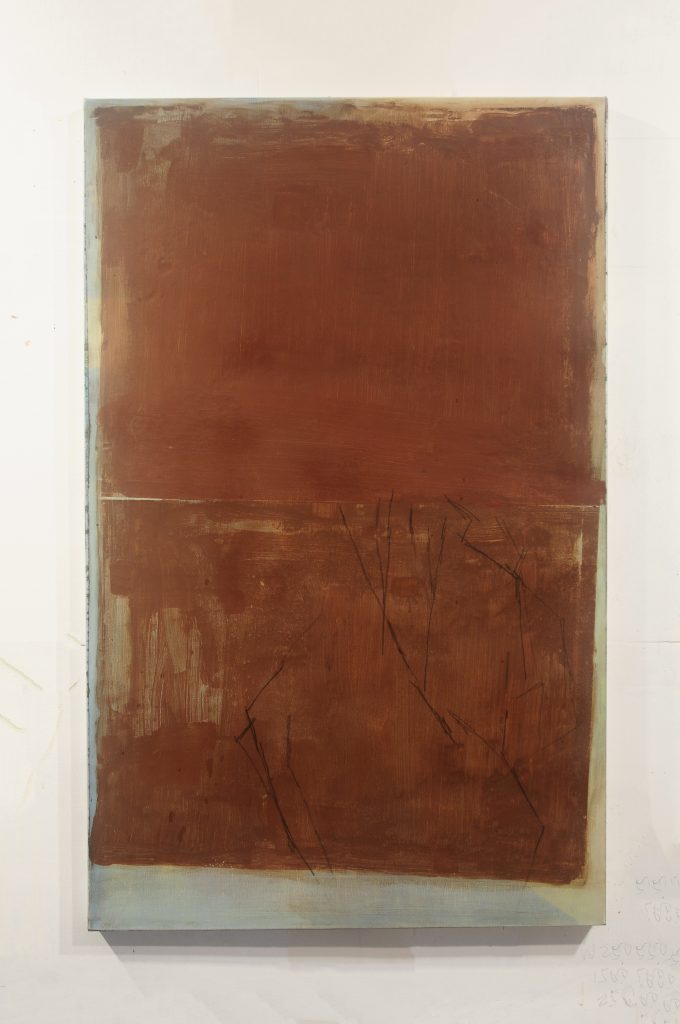 Traveling In The River - 2021, tempera on linen - 38